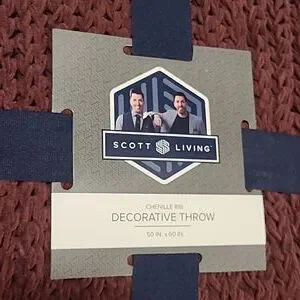 Scott living chenille rib decorative throw hotsell
